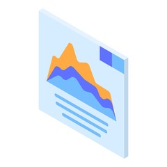Poster - Graph panel icon. Isometric of graph panel vector icon for web design isolated on white background