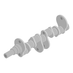 Poster - Car motor crankshaft icon. Isometric of car motor crankshaft vector icon for web design isolated on white background