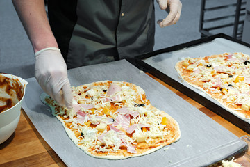 Poster - cooking pizza, Italian food