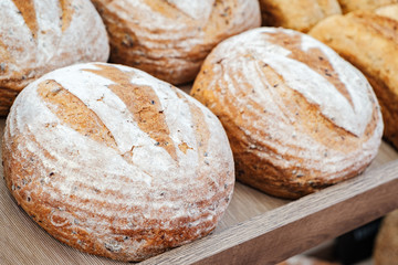 Poster - breads on the shelf in the bakery