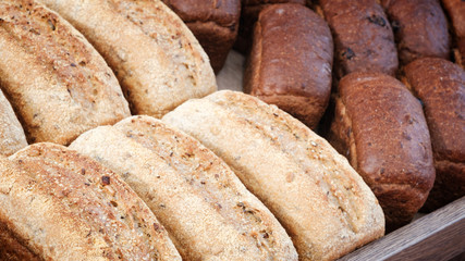 Poster - breads on the shelf in the bakery