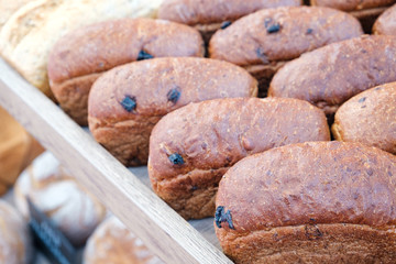 Poster - breads on the shelf in the bakery
