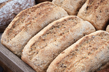 Poster - breads on the shelf in the bakery