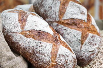 Poster - breads on the shelf in the bakery