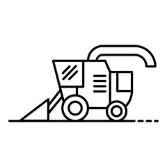 Poster - Combine harvester icon. Outline combine harvester vector icon for web design isolated on white background