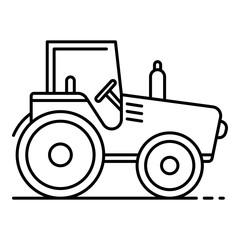 Wall Mural - Field tractor icon. Outline field tractor vector icon for web design isolated on white background