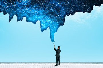 Poster - Businessman art sky