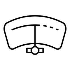 Fototapete - Car tachometer icon. Outline car tachometer vector icon for web design isolated on white background