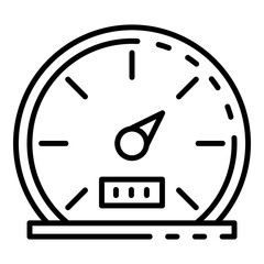 Poster - Car speedometer icon. Outline car speedometer vector icon for web design isolated on white background