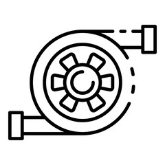 Poster - Car turbine icon. Outline car turbine vector icon for web design isolated on white background