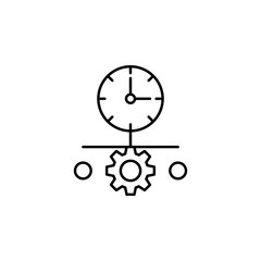 Poster - Time management, clock, hour, time icon. Element of time management icon. Thin line icon for website design and development, app development. Premium icon