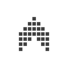 Aufkleber - pixel arrow up icon. One of the collection icons for websites, web design, mobile app