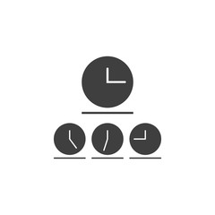 Poster - world clocks icon. One of the collection icons for websites, web design, mobile app