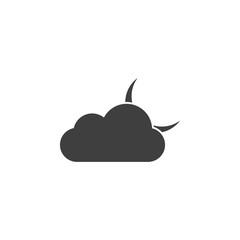 Aufkleber - cloudy night icon. One of the collection icons for websites, web design, mobile app