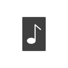 Poster - music file icon. One of the collection icons for websites, web design, mobile app