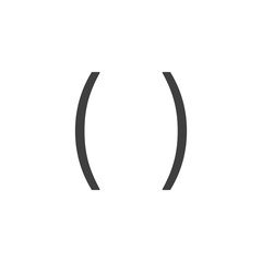 Poster - rectangular bracket icon. One of the collection icons for websites, web design, mobile app