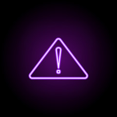 Fototapete - alert sign icon. Elements of Web in neon style icons. Simple icon for websites, web design, mobile app, info graphics