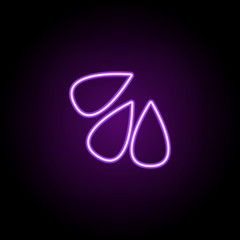 Poster - water drop icon. Elements of Web in neon style icons. Simple icon for websites, web design, mobile app, info graphics