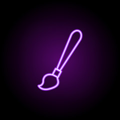 Poster - paint brush icon. Elements of Web in neon style icons. Simple icon for websites, web design, mobile app, info graphics