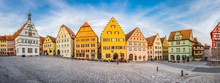 Medieval Town Of Rothenburg Ob Der Tauber In Summer, Bavaria, Germany