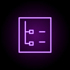 Poster - line tree icon. Elements of Web in neon style icons. Simple icon for websites, web design, mobile app, info graphics