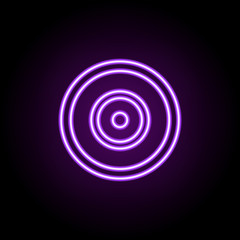 Poster - target icon. Elements of Web in neon style icons. Simple icon for websites, web design, mobile app, info graphics