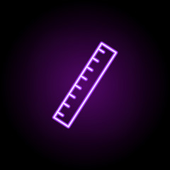 Poster - ruler icon. Elements of Web in neon style icons. Simple icon for websites, web design, mobile app, info graphics