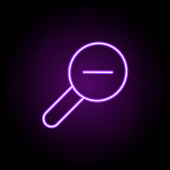 Poster - zoom out sign icon. Elements of Web in neon style icons. Simple icon for websites, web design, mobile app, info graphics