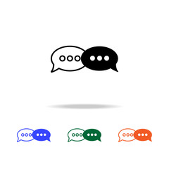 Poster - bubbles of conversation icon. Elements of simple web icon in multi color. Premium quality graphic design icon. Simple icon for websites, web design, mobile app, info graphics