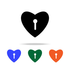 Poster - castle in the shape of a heart icon. Elements of simple web icon in multi color. Premium quality graphic design icon. Simple icon for websites, web design, mobile app