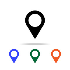 Poster - pin icon. Elements of simple web icon in multi color. Premium quality graphic design icon. Simple icon for websites, web design, mobile app, info graphics