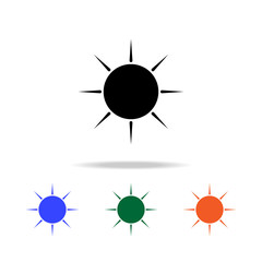 Poster - the sun icon. Elements of simple web icon in multi color. Premium quality graphic design icon. Simple icon for websites, web design, mobile app, info graphics