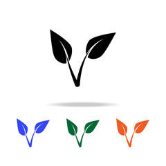 Poster - leaves of a plant icon. Elements of simple web icon in multi color. Premium quality graphic design icon. Simple icon for websites, web design, mobile app, info graphics