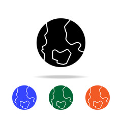 Poster - Earth icon. Elements of simple web icon in multi color. Premium quality graphic design icon. Simple icon for websites, web design, mobile app, info graphics