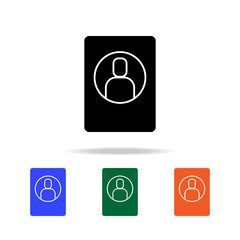 Poster - staff card icon. Elements of simple web icon in multi color. Premium quality graphic design icon. Simple icon for websites, web design, mobile app, info graphics