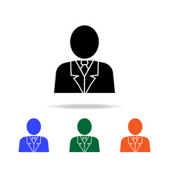 Poster - business man icon. Elements of simple web icon in multi color. Premium quality graphic design icon. Simple icon for websites, web design, mobile app, info graphics