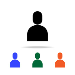 Poster - human icon. Elements of simple web icon in multi color. Premium quality graphic design icon. Simple icon for websites, web design, mobile app, info graphics