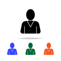 Poster - avatar icon. Elements of simple web icon in multi color. Premium quality graphic design icon. Simple icon for websites, web design, mobile app, info graphics