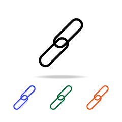 Poster - chain icon. Elements of simple web icon in multi color. Premium quality graphic design icon. Simple icon for websites, web design, mobile app, info graphics