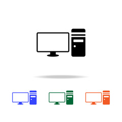 Poster - Personal Computer icon. Elements of simple web icon in multi color. Premium quality graphic design icon. Simple icon for websites, web design, mobile app, info graphics