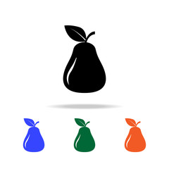 Poster - pear icon. Elements of simple web icon in multi color. Premium quality graphic design icon. Simple icon for websites, web design, mobile app, info graphics