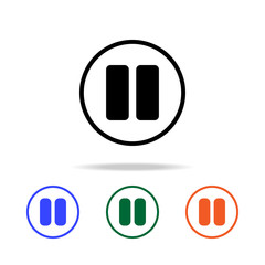 Poster - pause sign icon. Elements of simple web icon in multi color. Premium quality graphic design icon. Simple icon for websites, web design, mobile app, info graphics