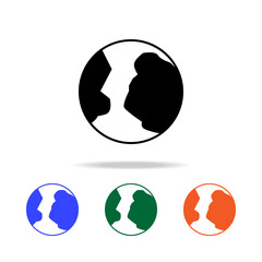 Poster - Earth icon. Elements of simple web icon in multi color. Premium quality graphic design icon. Simple icon for websites, web design, mobile app, info graphics