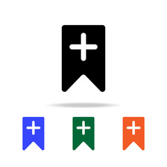 Poster - add bookmark icon. Elements of simple web icon in multi color. Premium quality graphic design icon. Simple icon for websites, web design, mobile app, info graphics