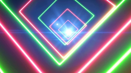Wall Mural - abstract glowing lines background. neon lights