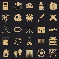 Poster - Campus icons set. Simple set of 25 campus vector icons for web for any design