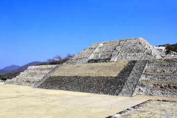 Sticker - Ruins of ancient mayan pyramid, Xochicalco, Mexico