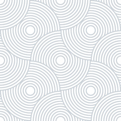 Leinwandbilder - Abstract retro pattern of geometric shapes. Neutral  mosaic backdrop. Geometric wave of circles  background, vector