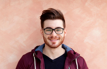 Wall Mural - Cool handsome guy with glasses