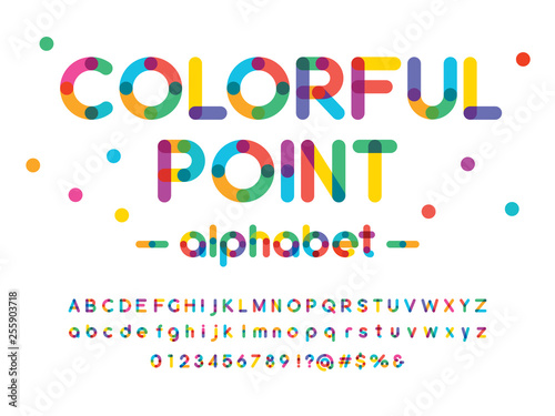 Vector of modern colorful alphabet design